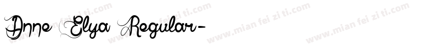 Anne Elya Regular字体转换